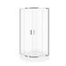 SET B96: ARTECO halfround shower enclosure 80 x 190 with TAKO shower tray 80 x 16