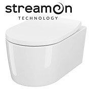 SET B252 INVERTO by Cersanit StreamOn wall hung bowl with duroplast toilet seat