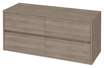 CREA 120 washbasin cabinet with countertop oak