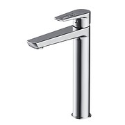 MILLE deck-mounted high washbasin faucet chrome with metal CLICK-CLACK plug