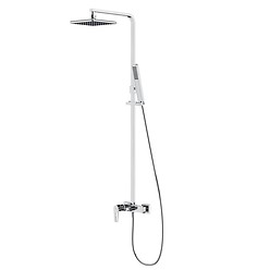 MILLE shower column with wall mounted shower faucet chrome
