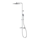 CITY RECTANGULAR shower column with thermostatic faucet chrome