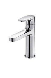 INVERTO by Cersanit deck-mounted washbasin faucet chrome, 2 DESIGN IN 1 handles: ...