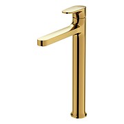 INVERTO by Cersanit deck-mounted high washbasin faucet gold, 2 DESIGN IN 1 ...