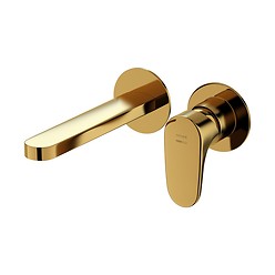 INVERTO by Cersanit concealed washbasin faucet gold with box, 2 DESIGN IN 1 ...