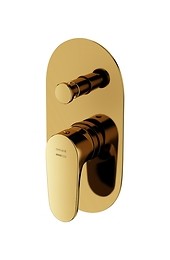 INVERTO by Cersanit concealed bath-shower faucet gold with box, 2 DESIGN IN 1 ...