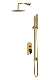 SET B262 INVERTO by Cersanit concealed set with bath-shower faucet gold, 2 DESIGN ...