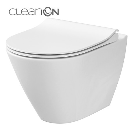 CITY OVAL wall hung bowl CleanOn with hidden fixation without toilet seat