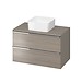 VIRGO 80 countertop cabinet grey with chrome handles