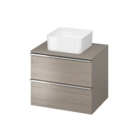 VIRGO 60 countertop cabinet grey with chrome handles