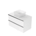 VIRGO 80 countertop cabinet white with black handles