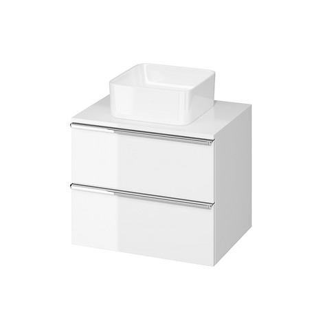VIRGO 60 countertop cabinet white with chrome handles