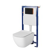 SET B639 TECH LINE OPTI, VIRGO wall hung bowl CleanOn, duroplast toilet seat, ...