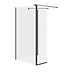 SET B801: shower enclosures walk-in MILLE black 90x100x30x200 movable wall
