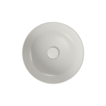 LARGA by Cersanit 40×40 countertop washbasin round light grey matt