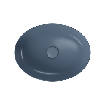 LARGA by Cersanit 50×38 countertop washbasin ellipse blue matt