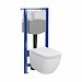 SET C24: AQUA 50 MECH QF WC frame + CASPIA CleanOn wall hung bowl with toilet seat