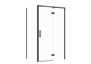 SET C117: Shower enclosure rectangular LARGA hinge 120X90X195 right black ...