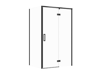 SET C117: Shower enclosure rectangular LARGA hinge 120X90X195 right black ...