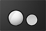LUNA by Cersanit flush button black matt, keys chrome gloss