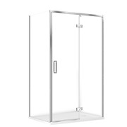 SET C133: Shower enclosure rectangular LARGA 120X90X195 right chrome transparent ...