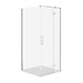 SET B767: Shower enclosure square JOTA 90X90X195 right chrome transparent glass + ...