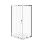 SET C183: Shower enclosure rectangular ARTECO sliding 100X80X190 chrome ...