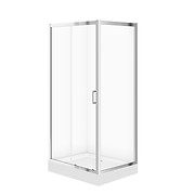 SET C182: Shower enclosure rectangular ARTECO sliding 100X80X190 chrome ...