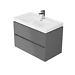 CREA 80 washbasin cabinet grey matt