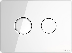ACCENTO CIRCLE pneumatic flush button glass white